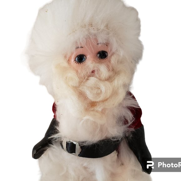 Santa Claus Doll Sleepy Eyes 8" Celluloid? Vintage 1950s 50s MCM RARE - Picture 7 of 10